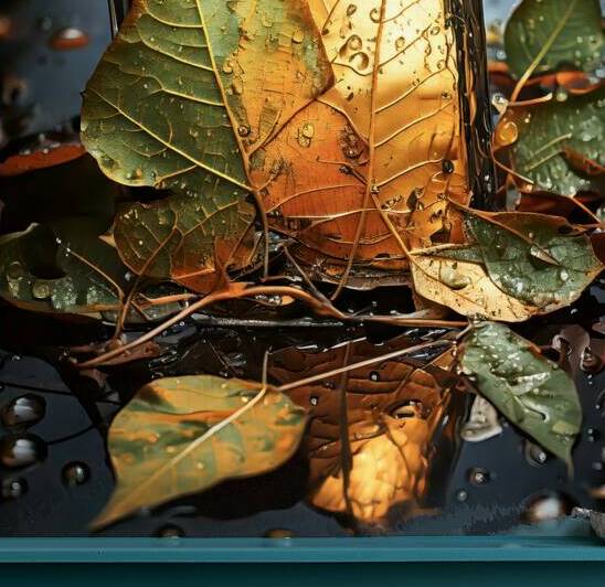 The Wet Leaves are So Beautiful by Thea Menagh