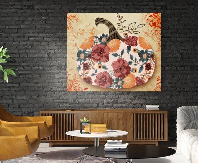 Autumn Glow: Floral Pumpkin by INORARE