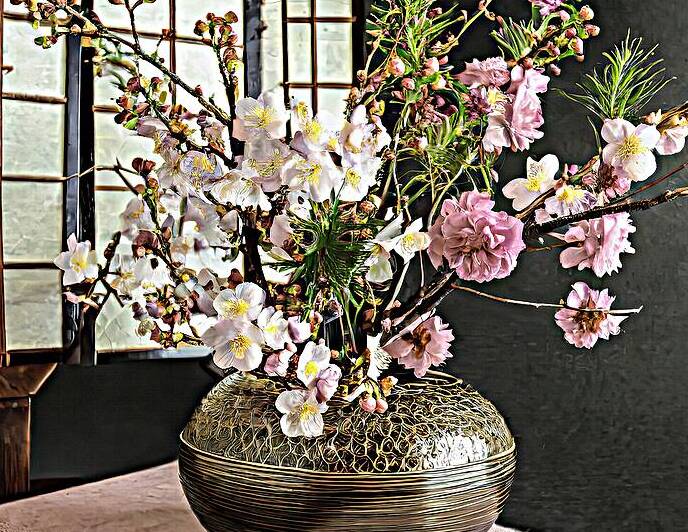 Pink and White Cherry Blossoms by Thea Menagh