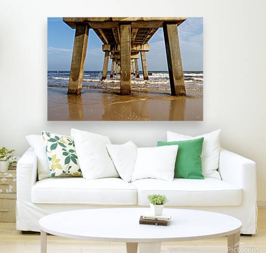 Waves Beneath Gulf Shores Pier by Jennifer White