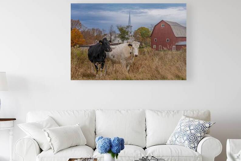 Moo dy Barn and Church by Geoffrey Prior