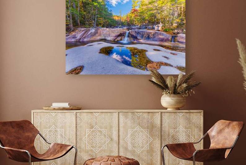 Autumn Cascade Reflections by Geoffrey Prior