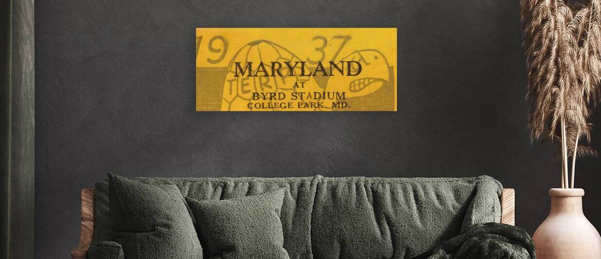 1937 Maryland Terp Football Ticket Remix by Row One Brand