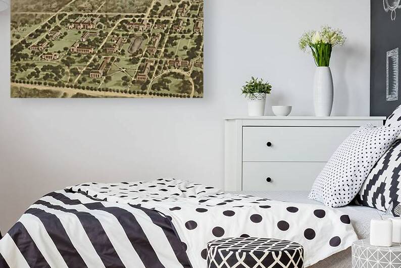 1930s University of Houston Campus Map by Row One Brand