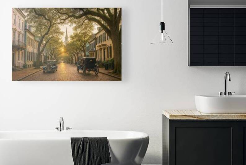 Sunrise on Historic Charleston Street by Shelia Hunt Photography