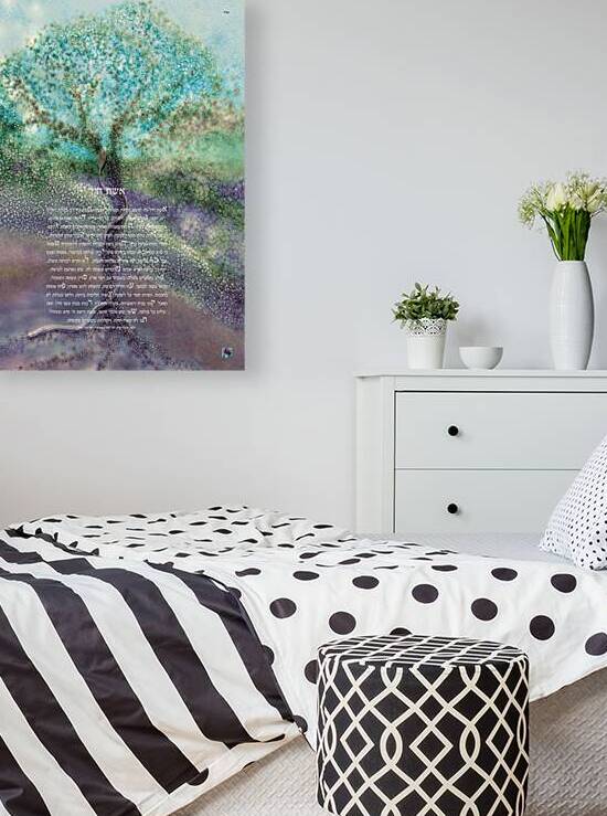 Eshet Chayil Hebrew 12x16 inches 13 by Sandrine Kespi Creations