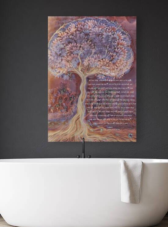 Eshet Chayil Hebrew 12x16 inches 5 by Sandrine Kespi Creations