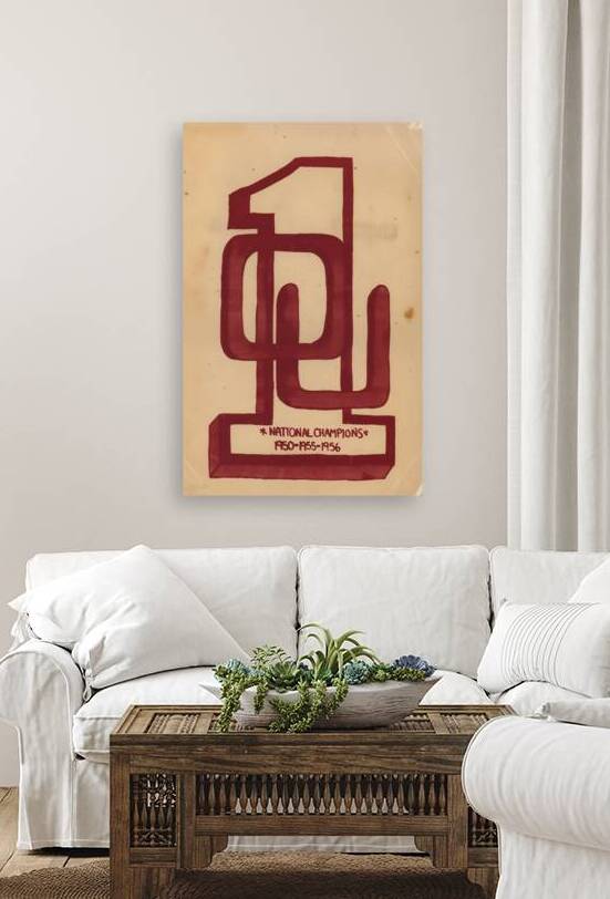 1970s Oklahoma Sooners Number 1 Art by Row One Brand