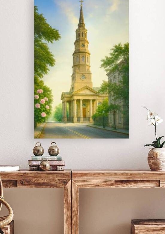 Vintage Charleston Church at Sunrise by Shelia Hunt Photography