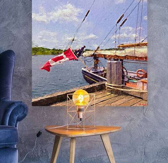 Preparing to Sail Bluenose II – Lunenburg Nova Scotia by Paul Newman Studio