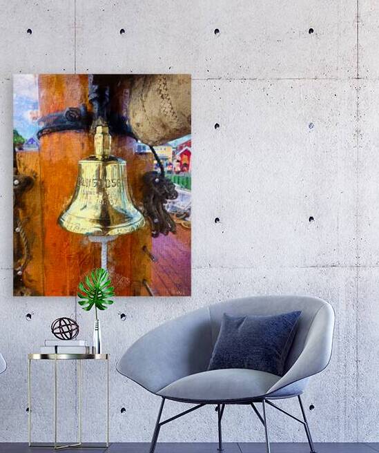 Echoes of the Sea Ships Bell of The Bluenose II – Lunenburg Nova Scotia by Paul Newman Studio