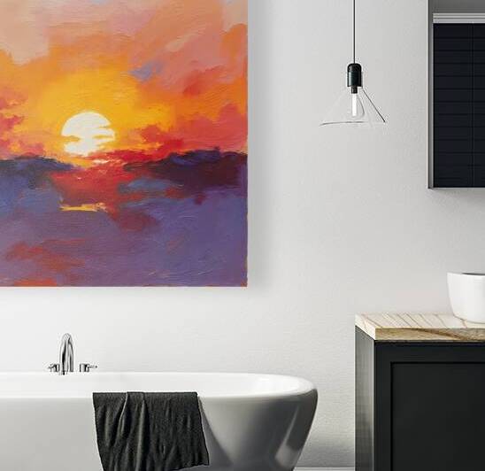 Vibrant Sunset Over Calm Waters by Sihemsoso