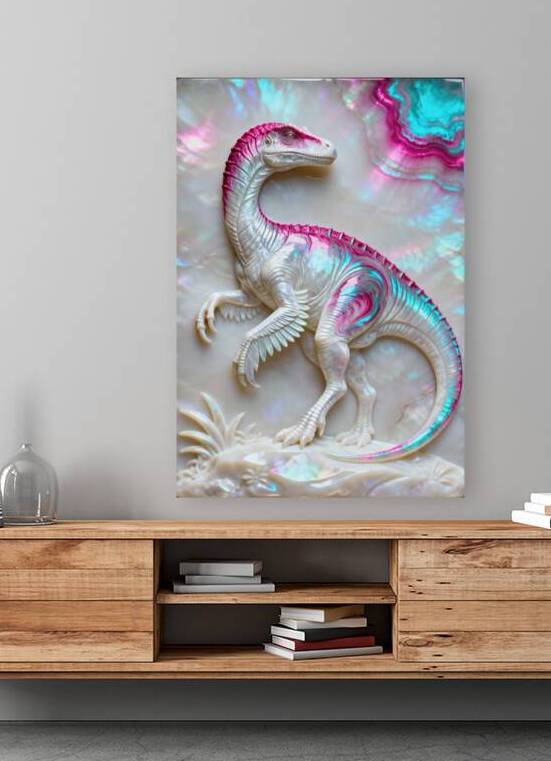 Ornitholestes Hermanni: Fossilized Luster by Sumer Paintings