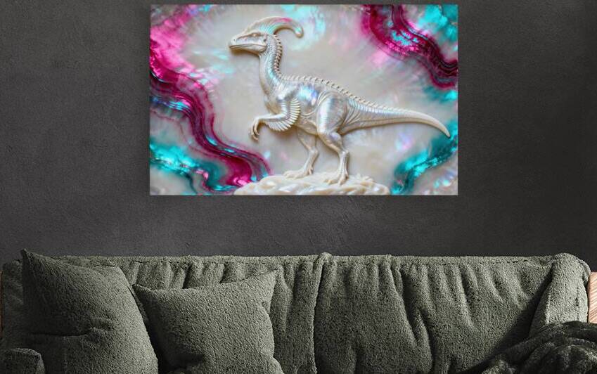 Opaline Predators: The Ornitholestes Hermanni by Sumer Paintings