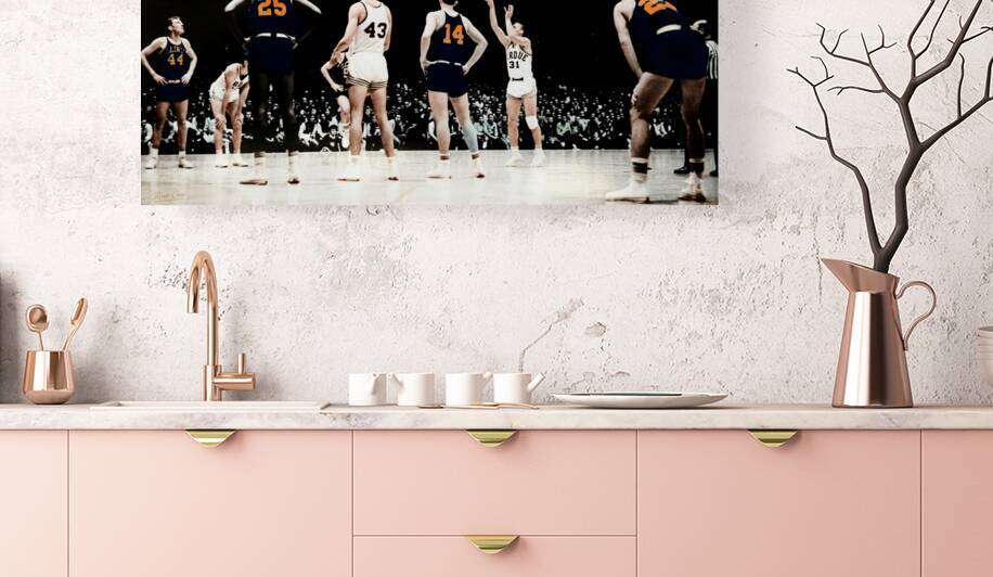 1960s Purdue Boilermakers Basketball Free Throw Art by Row One Brand