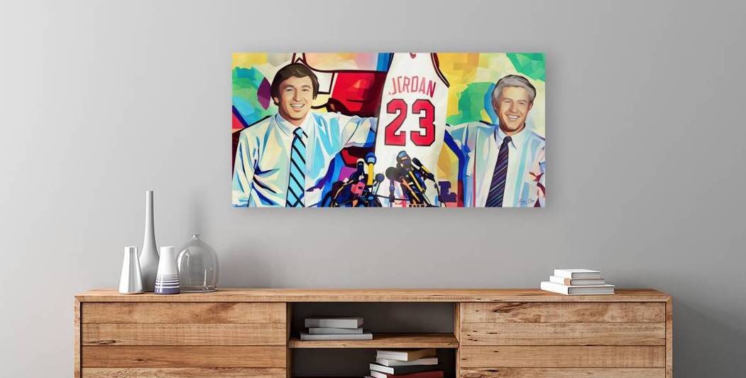 Michael Jordan Draft Day Jersey Art by Row One Brand