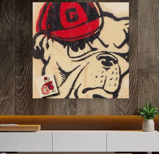 1950s Georgia Bulldog Decal Remix Art by Row One Brand