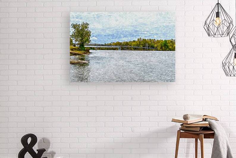 Fal At Joe Dice Swinging Bridge Painterly by Jennifer White