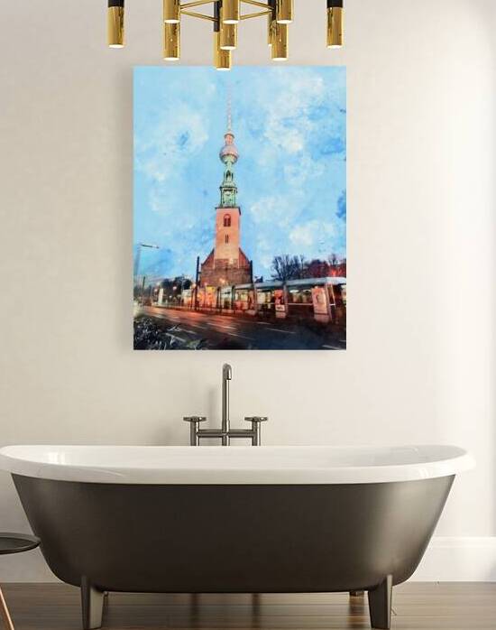 Berlin. St. Marys Church and TV Tower. by Alex Mir