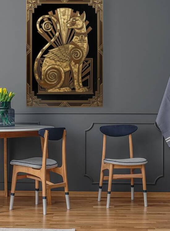 Bastet: The Gilded Protector of the Home by Sumer Paintings