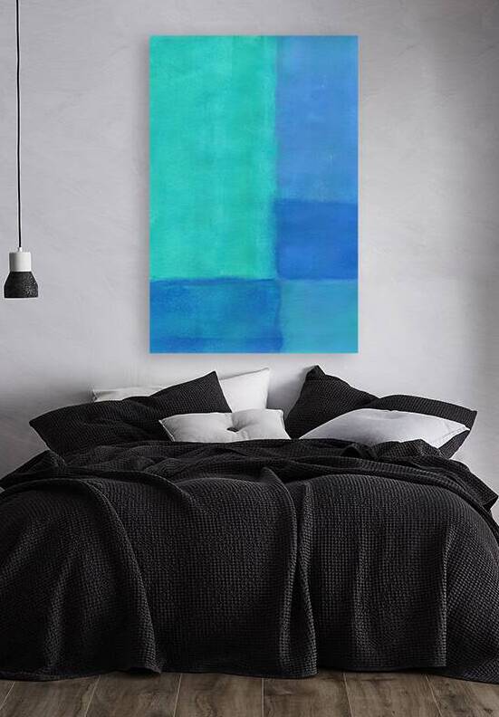 Summer blue 2 abstract acrylic painting by Karen Kaspar