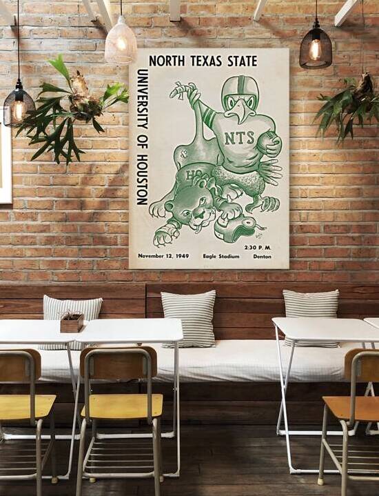 1949 North Texas Eagles Football Cover Art by Row One Brand