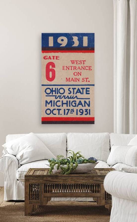 1931 Ohio State at Michigan Ticket Art by Row One Brand