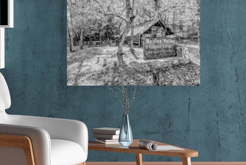 Boxley Valley Historic District  Painterly Grayscale by Jennifer White