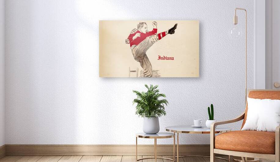 Early 1900s Indiana Hoosiers Football Art by Row One Brand