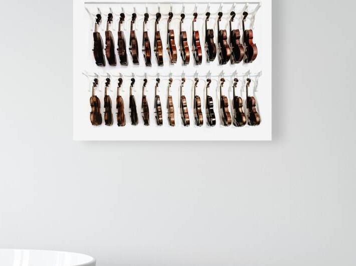Minimalist Violin Viola Wall Grouping by Norma Brandsberg Photography