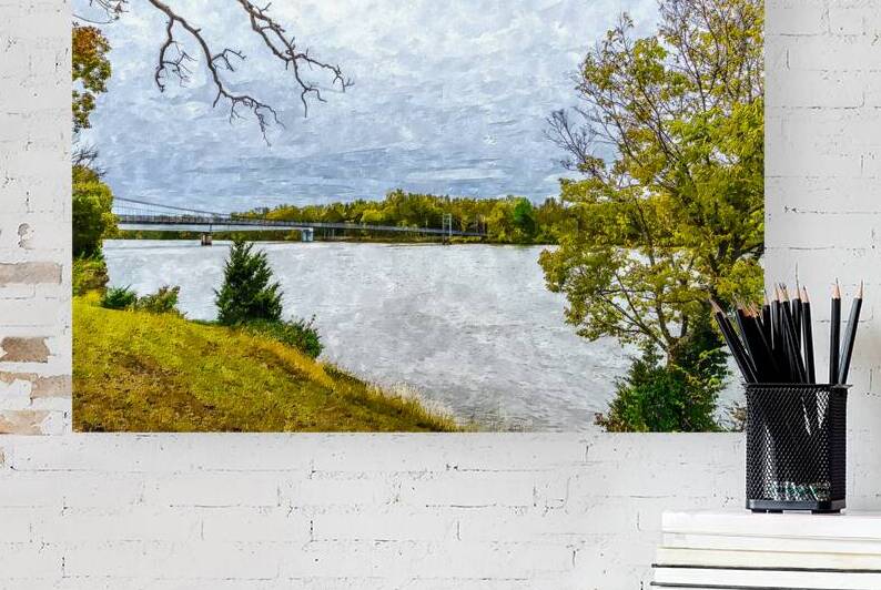 Truman Lake And Joe Dice Bridge Painterly by Jennifer White