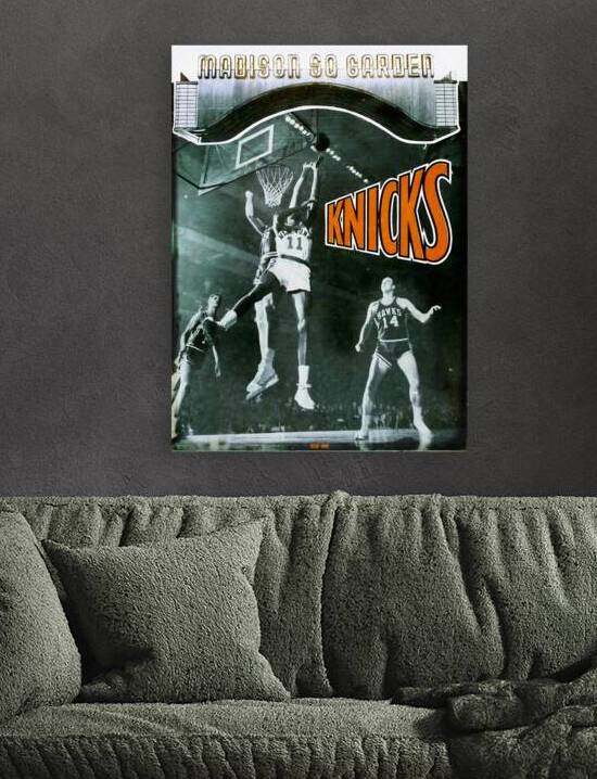 1961 New York Knicks Basketball Art Remix by Row One Brand