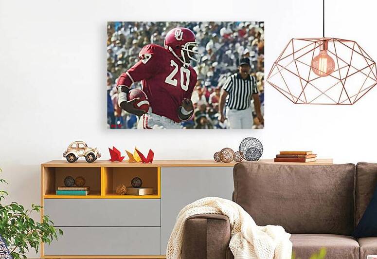 Billy Sims OU Sooners Football Art by Row One Brand