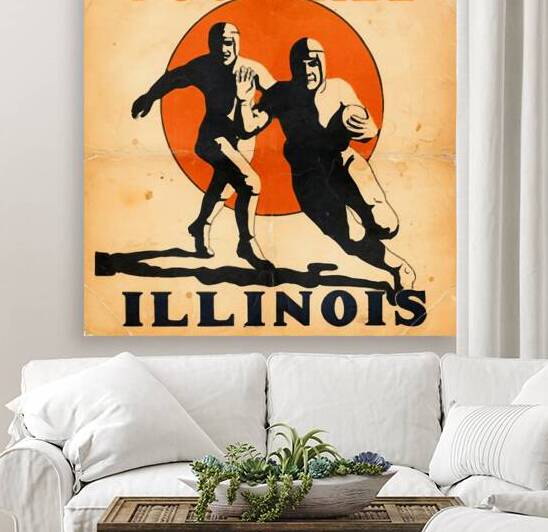 Early 1900s Illinois Football Art by Row One Brand