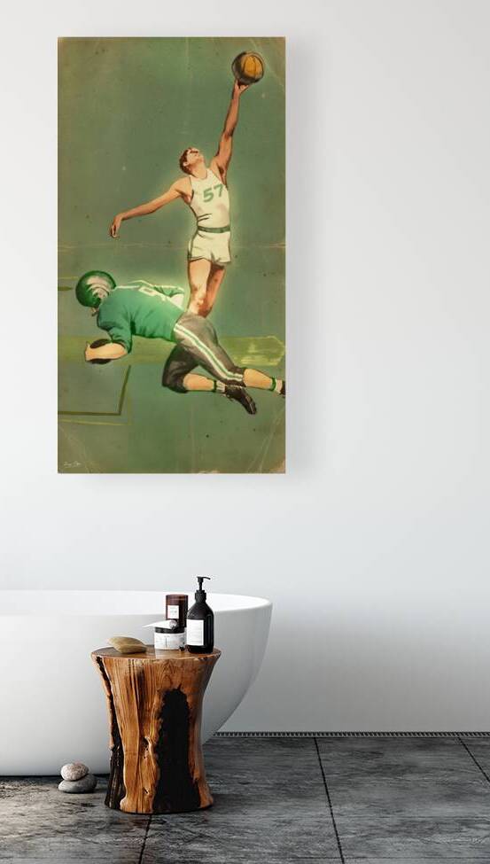 Vintage North Texas Eagles Football and Basketball Art by Row One Brand