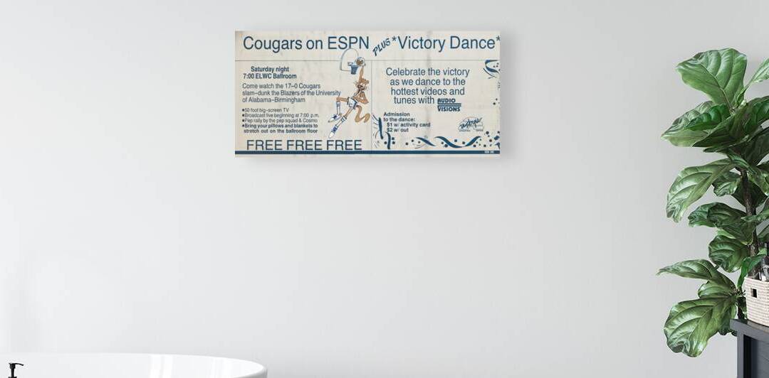 1980s BYU Cougars Basketball Ad by Row One Brand