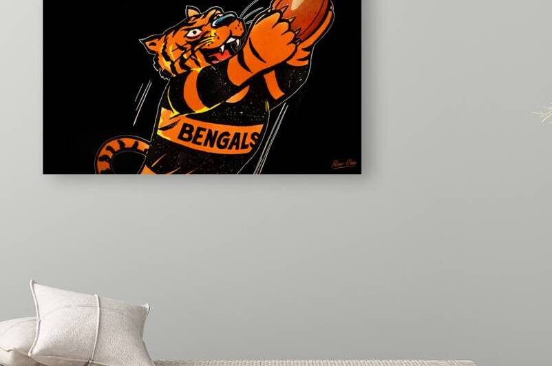 Vintage Cincinnati Bengals Cartoon Art by Row One Brand