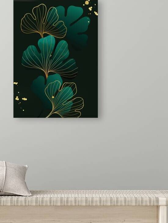 Luxury gold tropical leaves. b by Towseef Dar