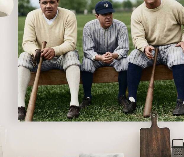 Babe Ruth and Lou Gehrig Photo Art by Row One Brand