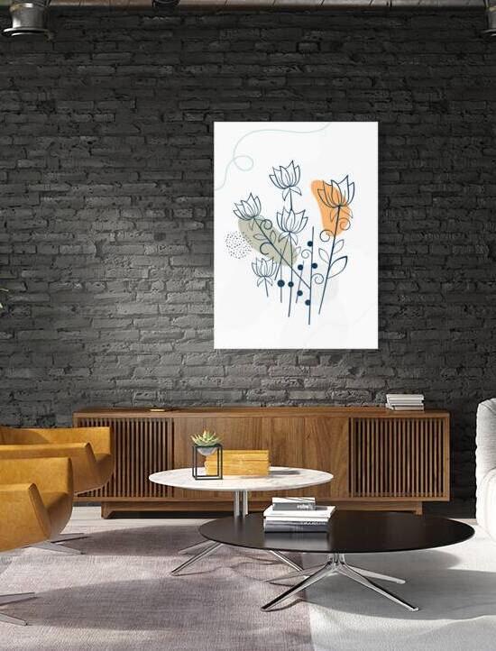 Flower and leaves poster. b by Towseef Dar