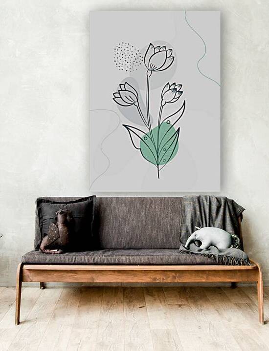 Minimal flower and leaves. b by Towseef Dar