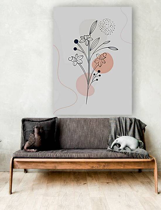 Minimal line art flowers. a by Towseef Dar