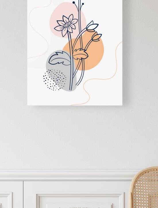 Botanic flower line art. c by Towseef Dar