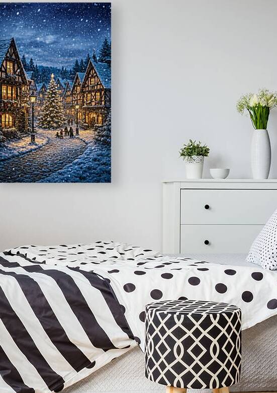 Storybook Christmas Village at Dusk by Shelia Hunt Photography