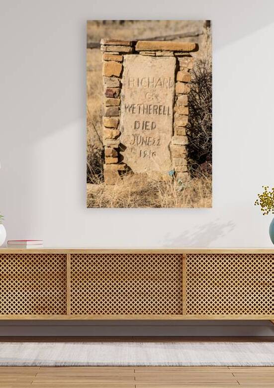 Richard Wetherill Gravestone - Chaco Canyon - New Mexico by Gary Whitton