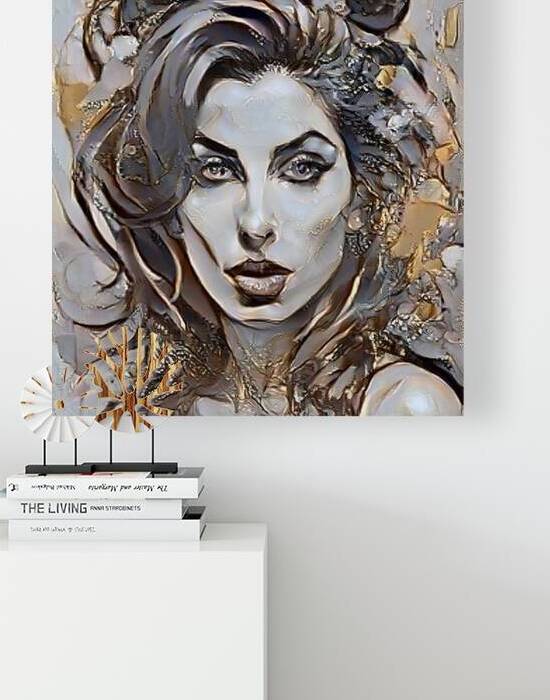 Amy Winehouse Portrait • Pop Art Style Music Icon Artwork • Vibrant Colorful Wall Art Print by ArtByLumy