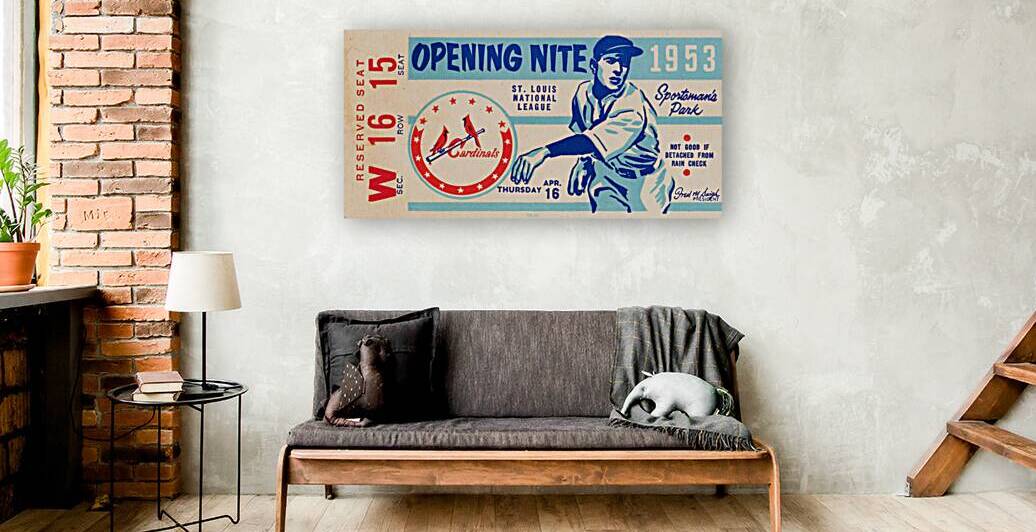 1953 St. Louis Cardinals Ticket Print by Row One Brand