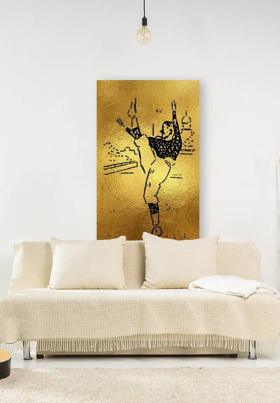 Gold 1920s Notre Dame Football Punter by Row One Brand