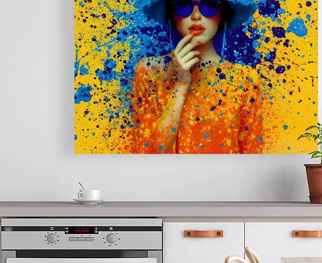 Vivid Rebellion – Color Splash Portrait Print by Savage Art Prints