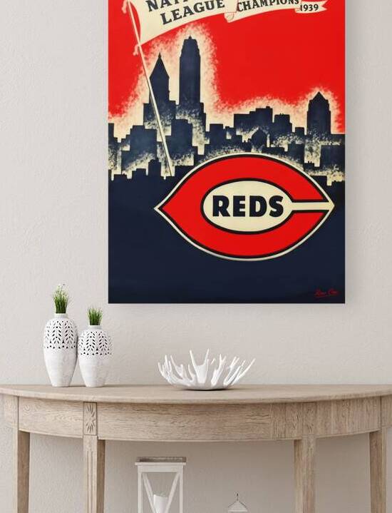 1940 Cincinnati Reds Art Remix by Row One Brand